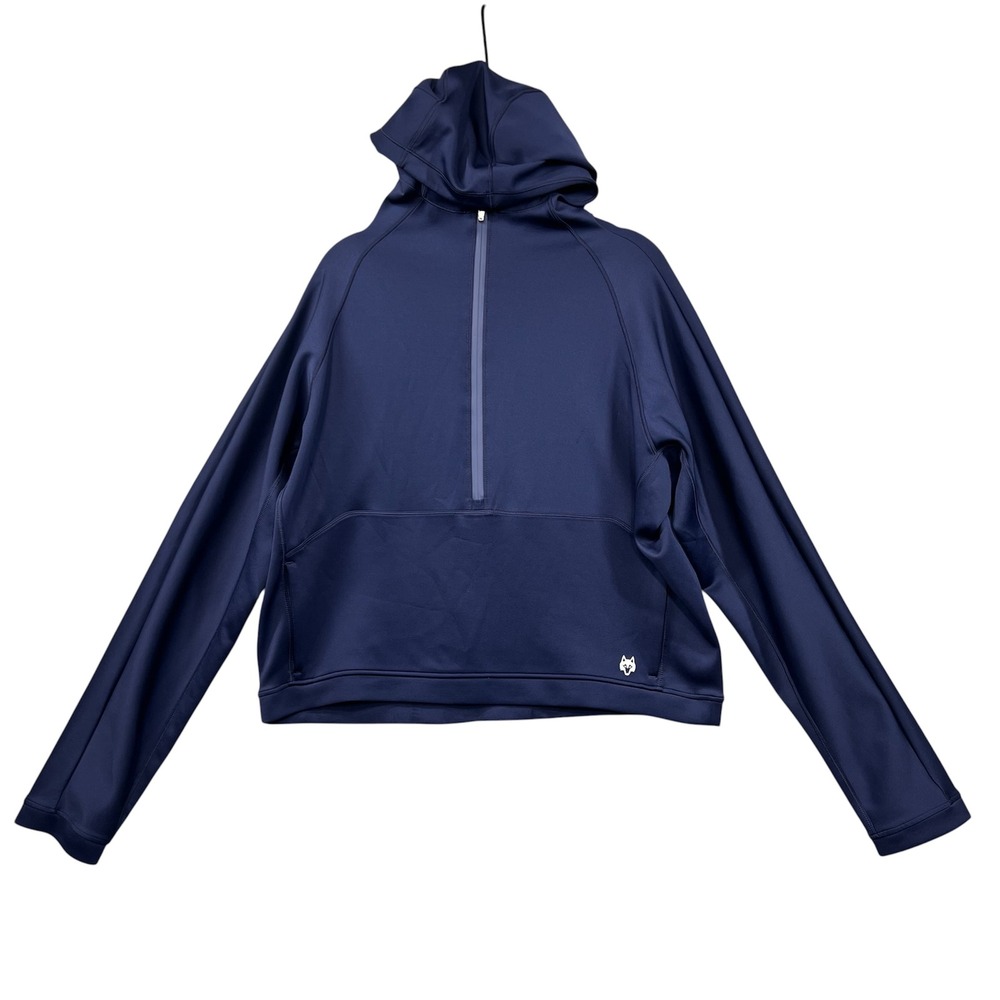 Greyson‎ Quarter Zip Hoodie Womens Large Navy Blue Performance Active Sweatshirt